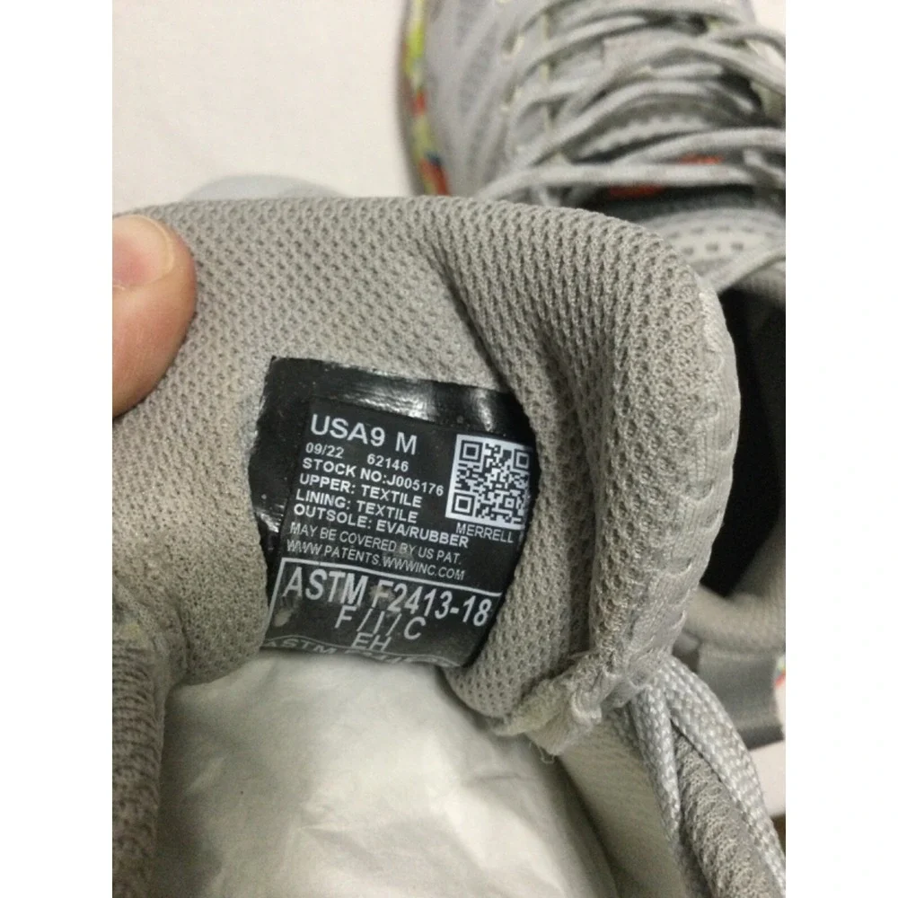 Merrell Work Shoes Womens 9 Gray Tie‎ Dye Composite Toe Safety Sneakers J005176